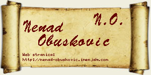 Nenad Obušković vizit kartica